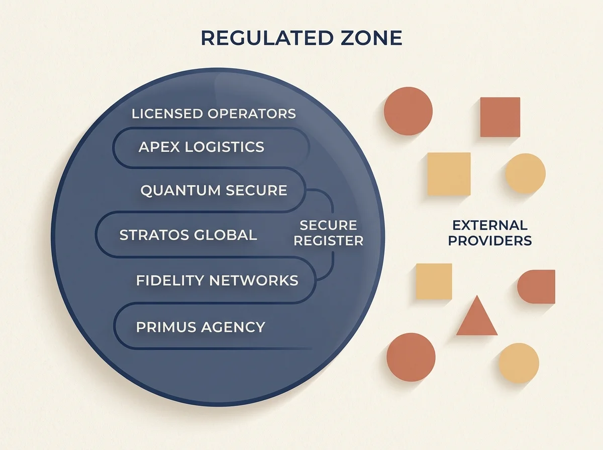 Diagram showing how non-GamStop casinos sit outside the UKGC regulatory perimeter