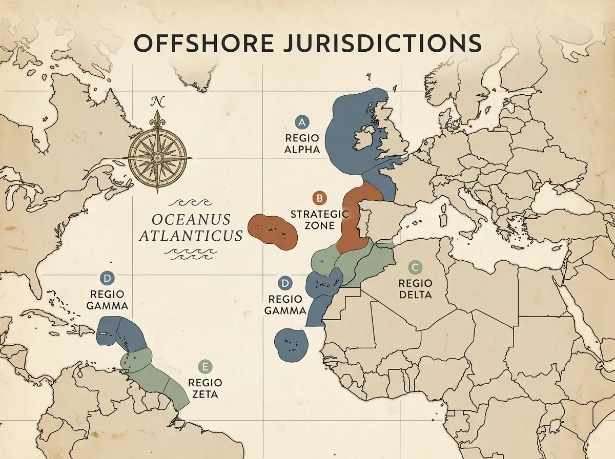 Geographic and structural overview of offshore licensing jurisdictions serving UK-facing casinos